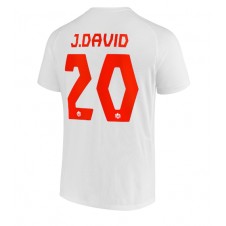 Kanada Jonathan David #20 Bortatröja VM 2022 Korta ärmar